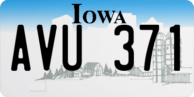 IA license plate AVU371