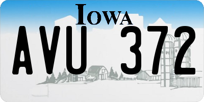 IA license plate AVU372