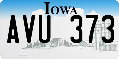 IA license plate AVU373