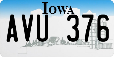 IA license plate AVU376