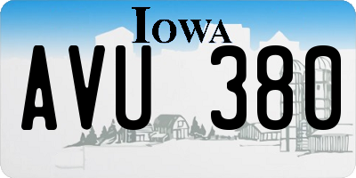 IA license plate AVU380