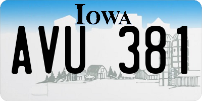 IA license plate AVU381