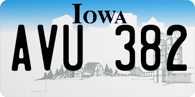 IA license plate AVU382