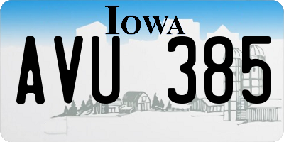 IA license plate AVU385