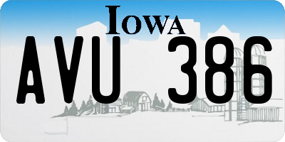 IA license plate AVU386