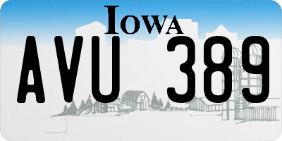 IA license plate AVU389