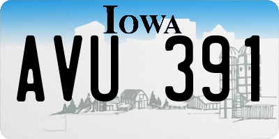 IA license plate AVU391