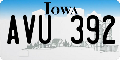 IA license plate AVU392