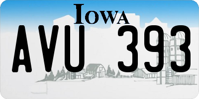 IA license plate AVU393