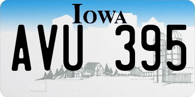 IA license plate AVU395