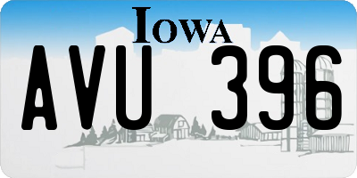 IA license plate AVU396