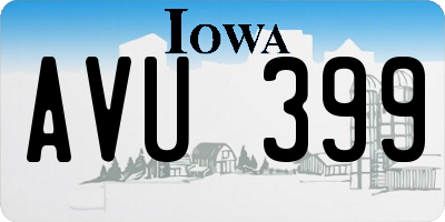 IA license plate AVU399