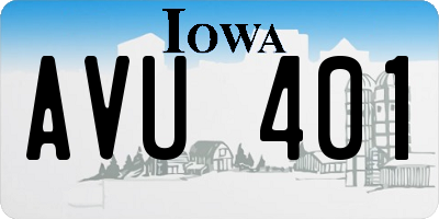IA license plate AVU401