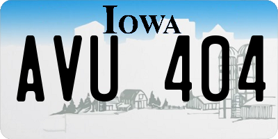 IA license plate AVU404