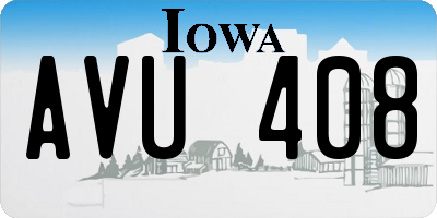 IA license plate AVU408