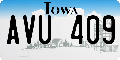 IA license plate AVU409