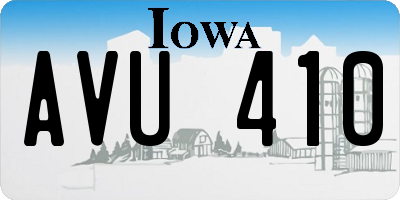 IA license plate AVU410