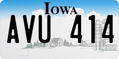 IA license plate AVU414