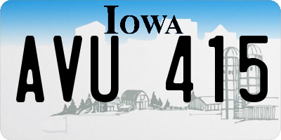 IA license plate AVU415
