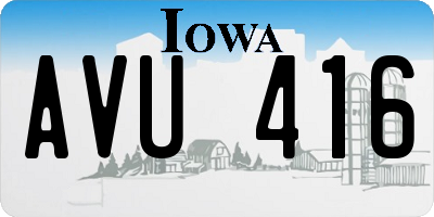 IA license plate AVU416