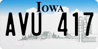 IA license plate AVU417