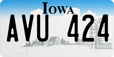IA license plate AVU424