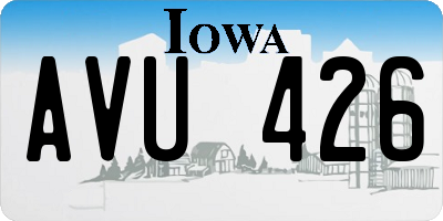 IA license plate AVU426