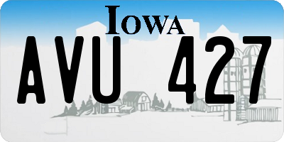 IA license plate AVU427