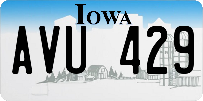 IA license plate AVU429