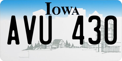 IA license plate AVU430