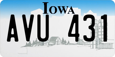 IA license plate AVU431
