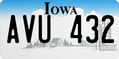 IA license plate AVU432