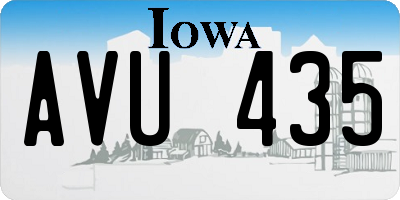 IA license plate AVU435