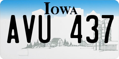 IA license plate AVU437
