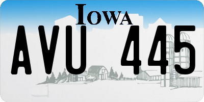 IA license plate AVU445