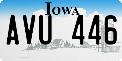 IA license plate AVU446