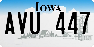 IA license plate AVU447