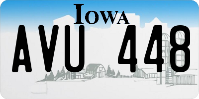 IA license plate AVU448
