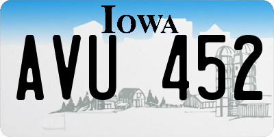 IA license plate AVU452