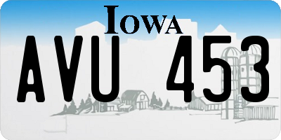 IA license plate AVU453