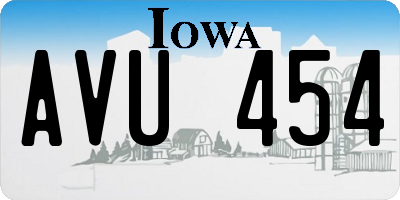 IA license plate AVU454