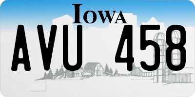 IA license plate AVU458