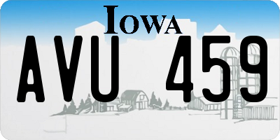 IA license plate AVU459