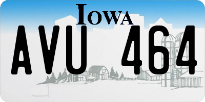 IA license plate AVU464