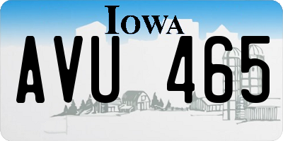 IA license plate AVU465