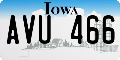IA license plate AVU466