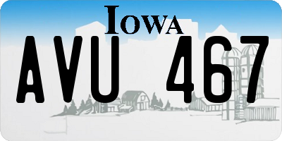 IA license plate AVU467