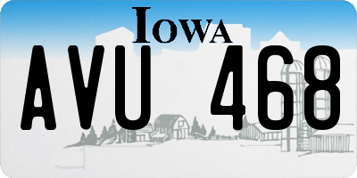 IA license plate AVU468