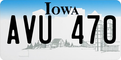 IA license plate AVU470