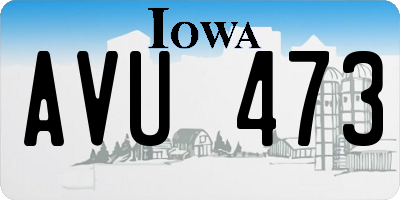 IA license plate AVU473